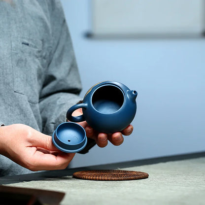 ball shaped infuser holes marked xishi pot real yixing zisha tianqing clay kungfu tea pot 210ml handmade master brewer pot China