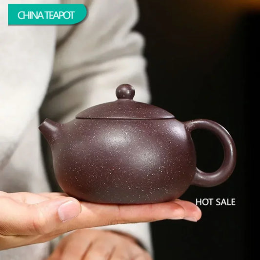 220ml Chinese Yixing Purple Clay Teapot Master Handmade Xishi Tea Pot Raw Ore Colorful Mud Kettle Authentic Zisha Tea Set Gifts