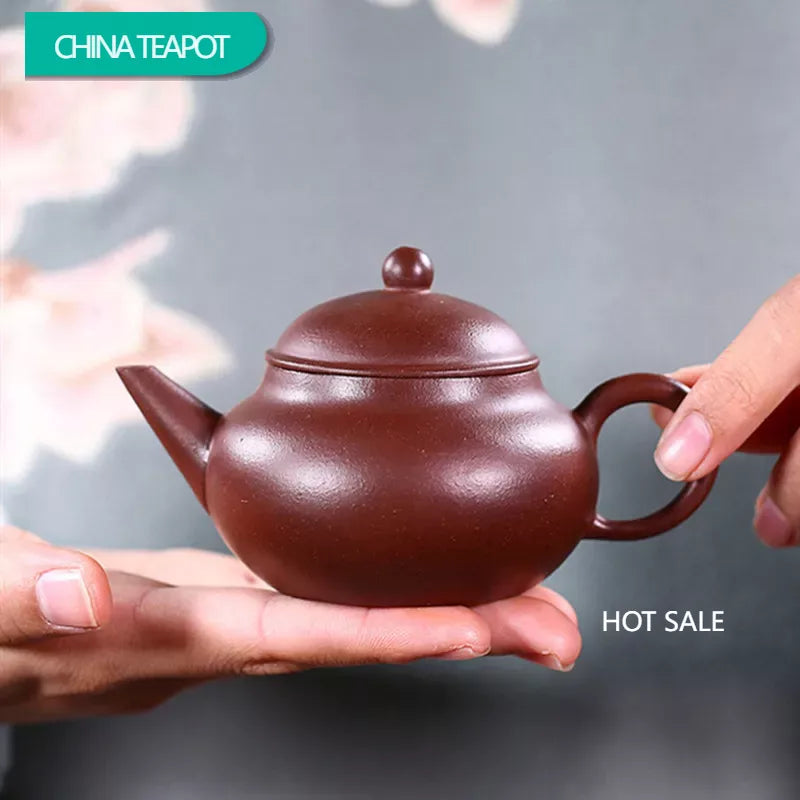 150ml Chinese Yixing Purple Clay Teapots Traditional Handmade Tea Pot Kettle Raw Ore Zhu Mud Famous Zisha Tea Set Accessories