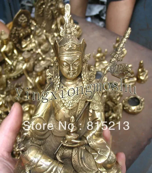 beautiful Padmasambhava Tibetan Buddhism Buddha bronze Oblation Pray statue