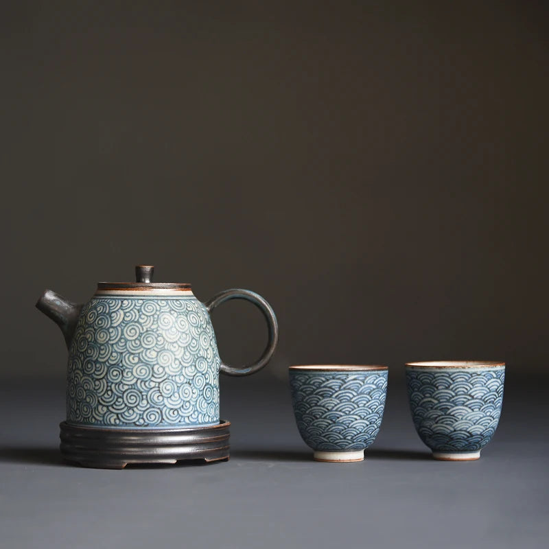 beginning of the jingdezhen ceramic tea set household porcelain teapot coarse pottery teapot han priests pot by hand