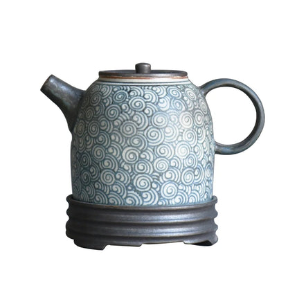 beginning of the jingdezhen ceramic tea set household porcelain teapot coarse pottery teapot han priests pot by hand