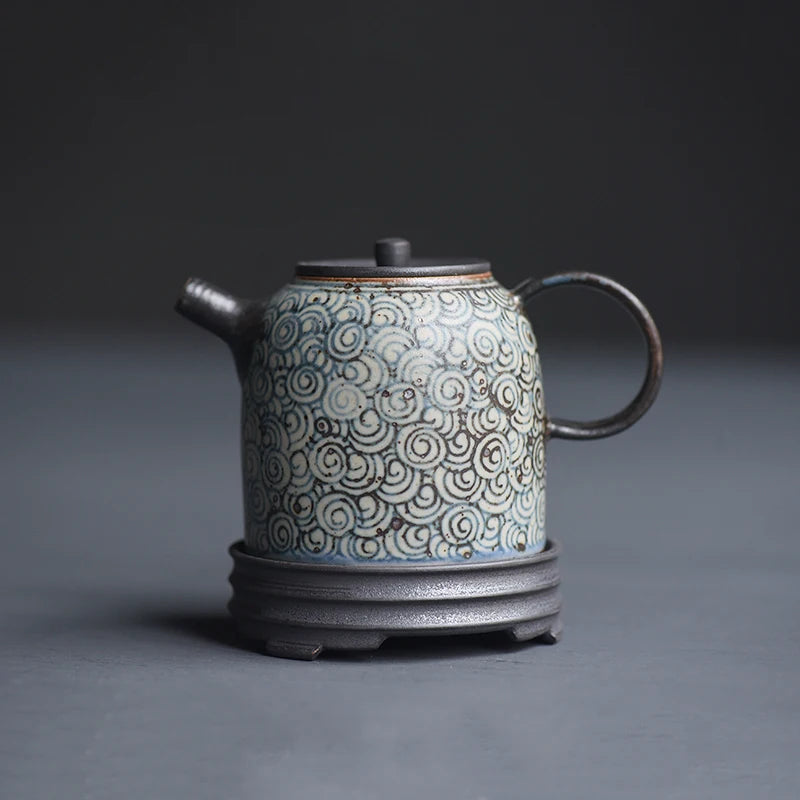 beginning of the jingdezhen ceramic tea set household porcelain teapot coarse pottery teapot han priests pot by hand