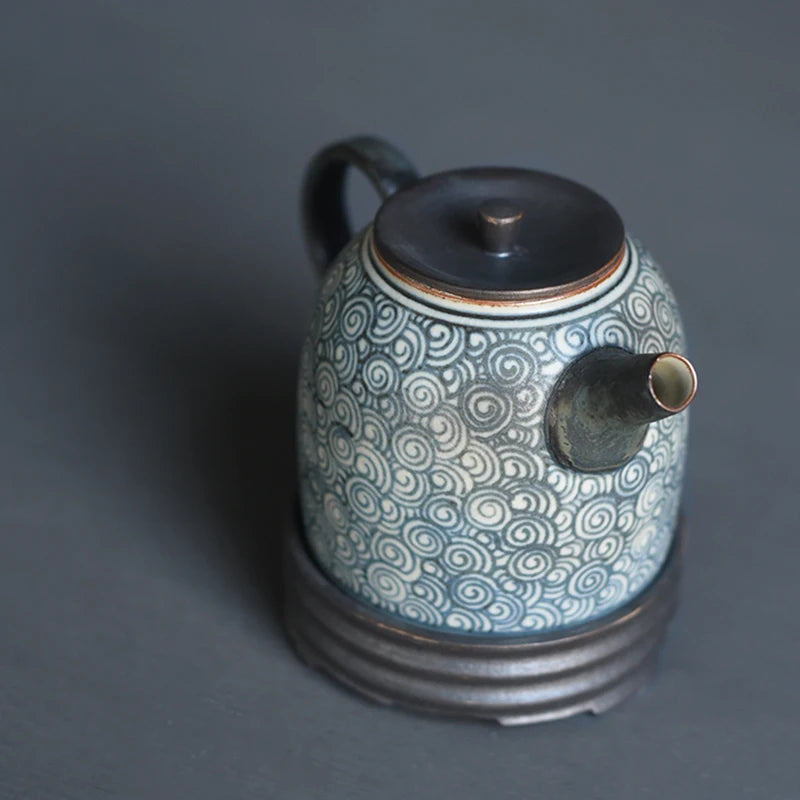 beginning of the jingdezhen ceramic tea set household porcelain teapot coarse pottery teapot han priests pot by hand