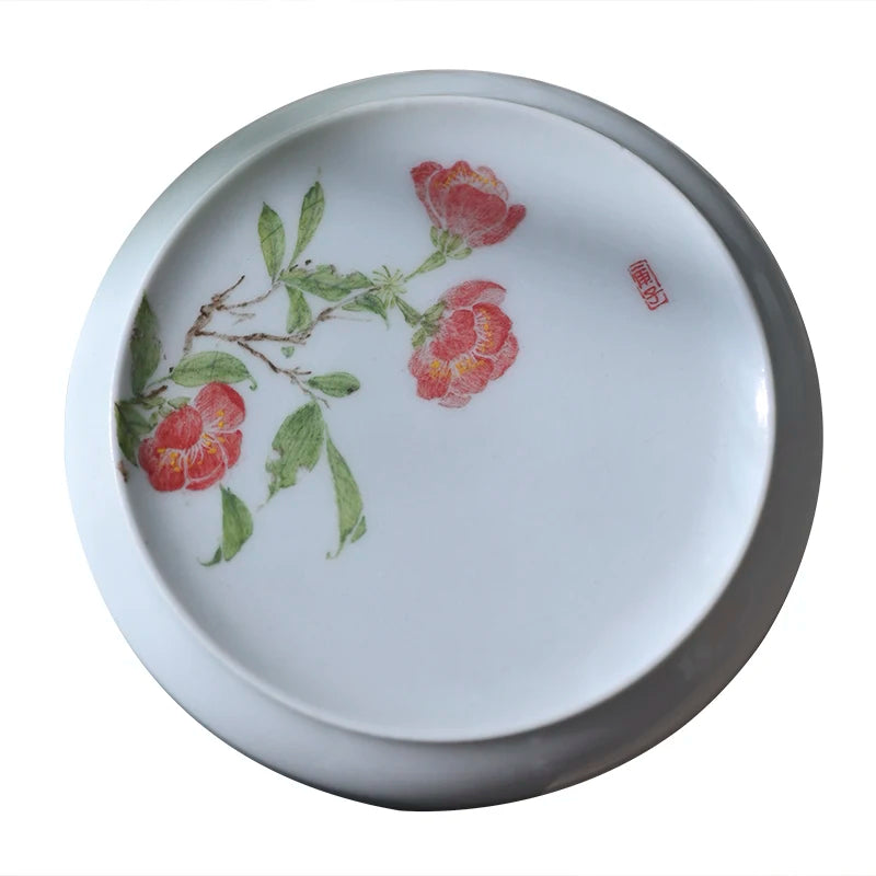 beginning of the jingdezhen hand-painted pastel cover buy ceramic lid manually put tea accessories furnishing articles