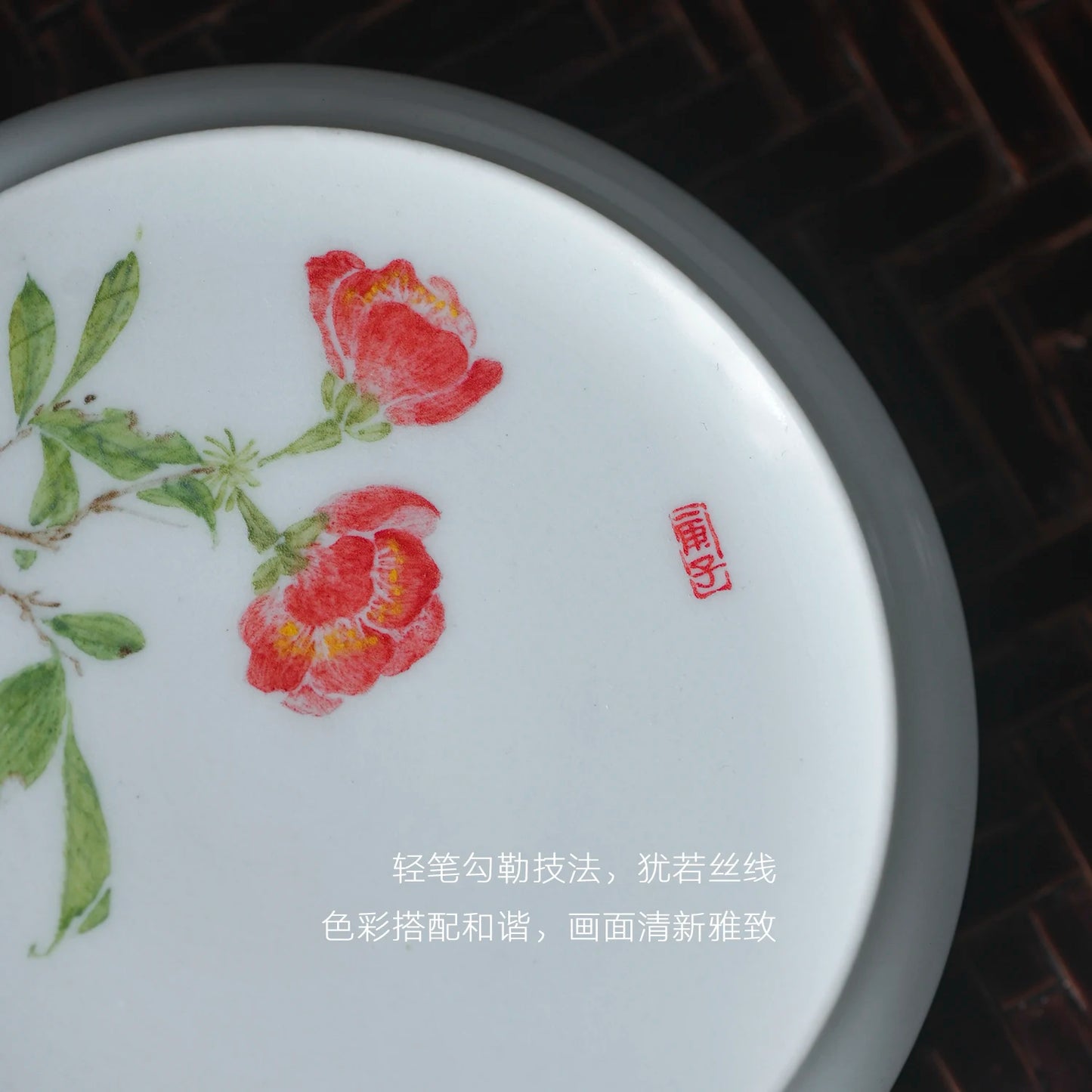 beginning of the jingdezhen hand-painted pastel cover buy ceramic lid manually put tea accessories furnishing articles