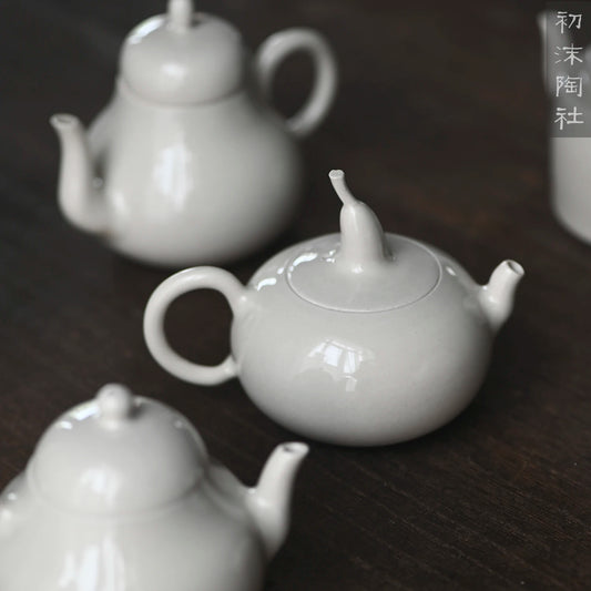 beginning of the jingdezhen spray plant ash little teapot handmade ceramic filter single pot of vintage kung fu tea set