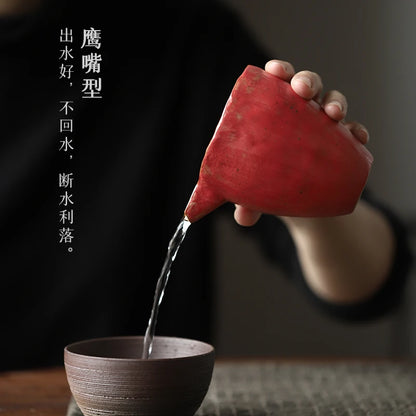 beginning of the manual coarse pottery Japanese powder lead glaze and fair mug cup and a cup of tea is tea jingdezhen