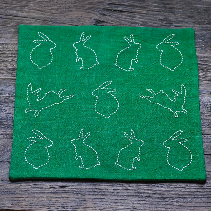 beginning of the stab son embroider tea table animals eat mat table mat r manual cloth art tea tea ceremony with zero