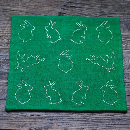 beginning of the stab son embroider tea table animals eat mat table mat r manual cloth art tea tea ceremony with zero