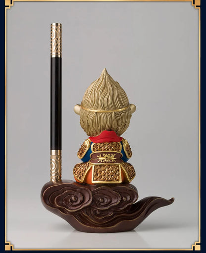 best gift # Global Limited Edition 100% handmade God of War CHINA Sun WuKong color brass Sculpture home office Ornament ART