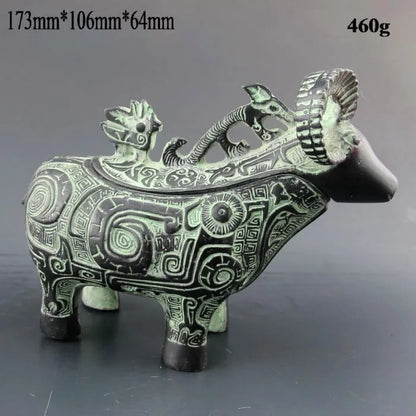 bi001 Chinese Bronze Statue - Sheep