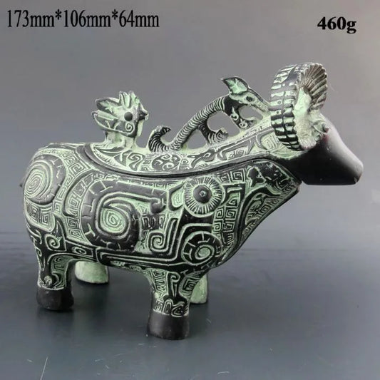 bi001 Chinese Bronze Statue - Sheep