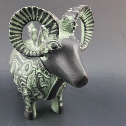 bi001 Chinese Bronze Statue - Sheep