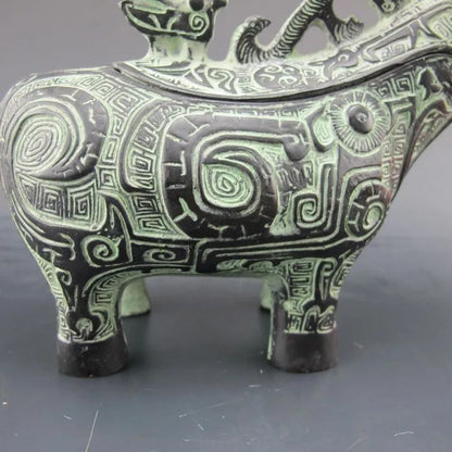 bi001 Chinese Bronze Statue - Sheep