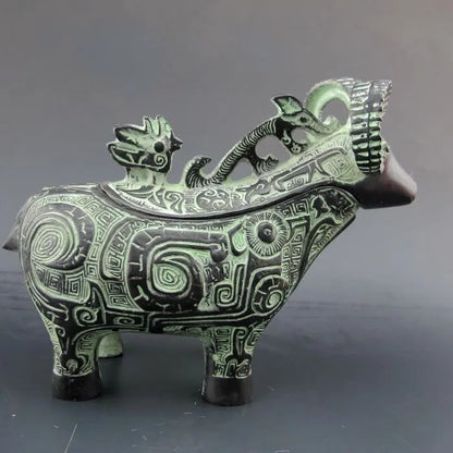 bi001 Chinese Bronze Statue - Sheep