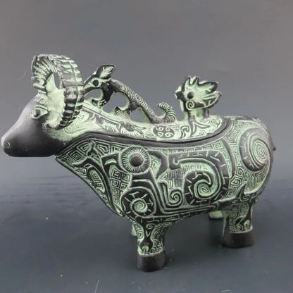 bi001 Chinese Bronze Statue - Sheep