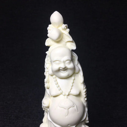 big-bellied laughing Buddha, statue of Bodhidharma，Modern Art Hand Sculpture Chinese Buddha Statue Home decoration ornaments