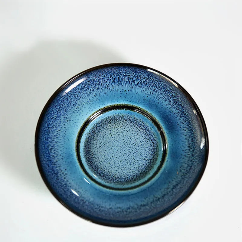 bigger gaiwan kiln change unique tureen Chinese porcelain cup bowl with saucer lid blue zisha purple clay glaze covered bowls