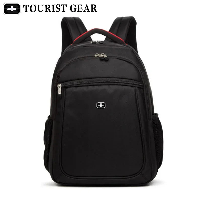 black bagpack 2024 mochila swiss Travel rugzak TOURIST GEAR 15.6 inch laptop business backpack men sac a dos homme