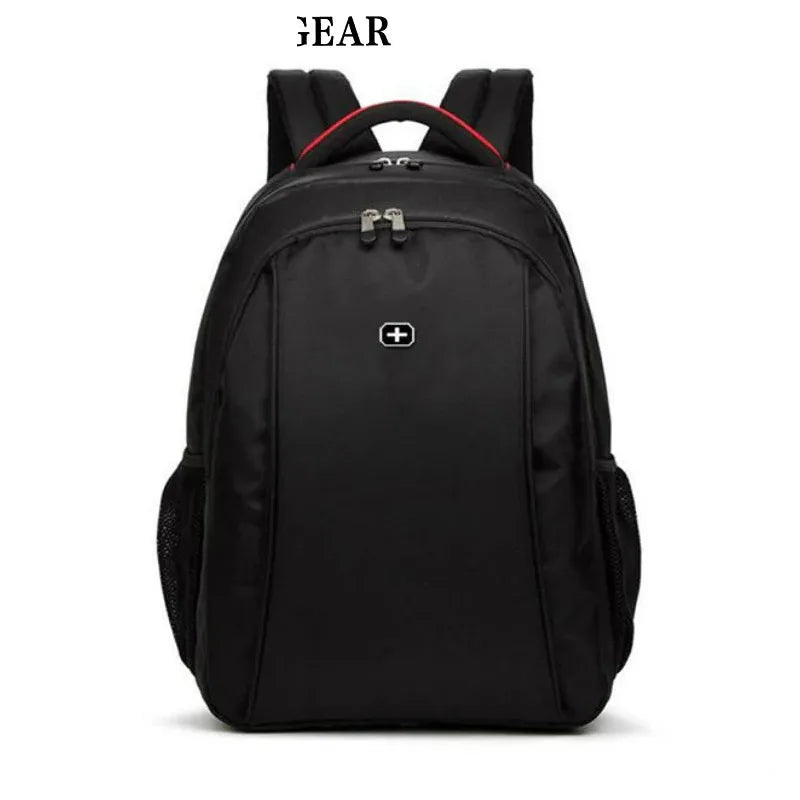 black bagpack men bag mochila swiss backpack Travel rugzak TOURIST GEAR business 15.6 inch laptop backpack men mochila escolar