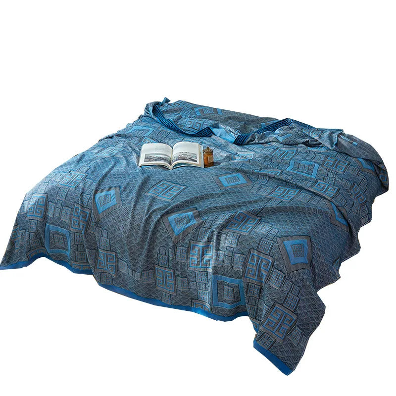 blanket thin for summer air conditioning blankets breathable pure cotton Ay Tsao health care bed cover soft anti static 78"x90"