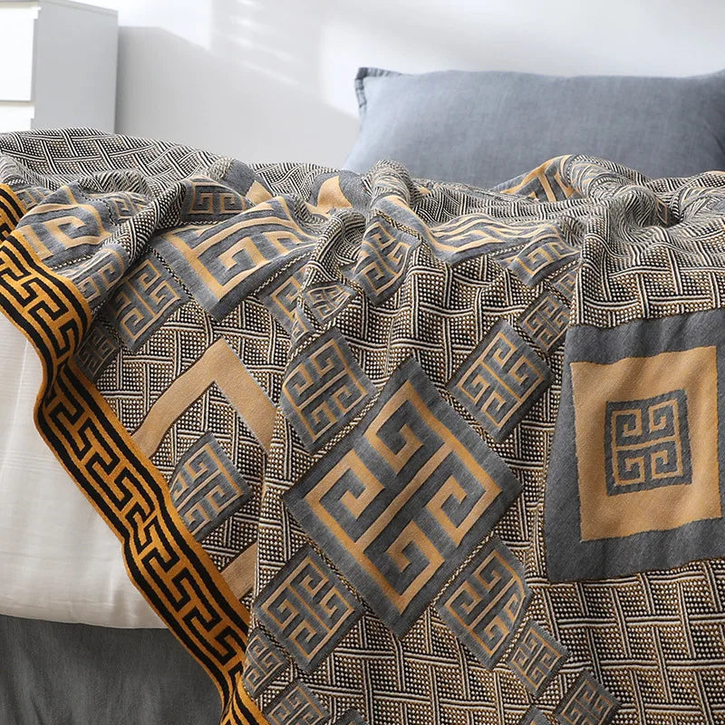 blanket thin for summer air conditioning blankets breathable pure cotton Ay Tsao health care bed cover soft anti static 78"x90"