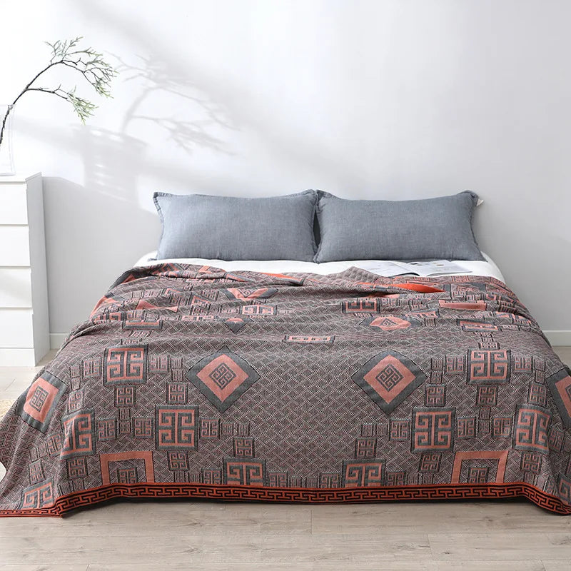 blanket thin for summer air conditioning blankets breathable pure cotton Ay Tsao health care bed cover soft anti static 78"x90"