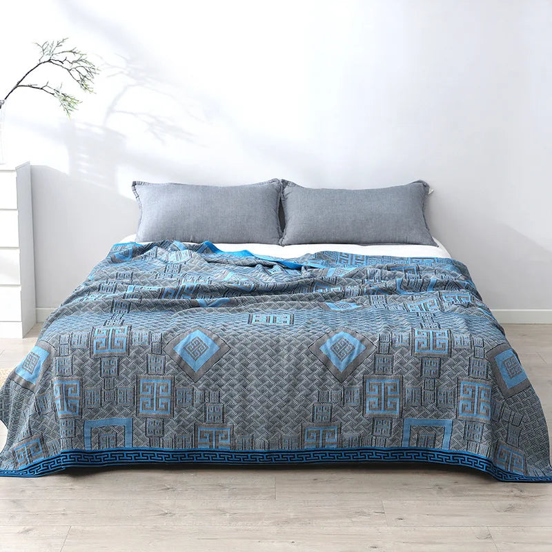 blanket thin for summer air conditioning blankets breathable pure cotton Ay Tsao health care bed cover soft anti static 78"x90"