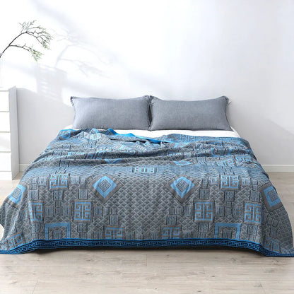 blanket thin for summer air conditioning blankets breathable pure cotton Ay Tsao health care bed cover soft anti static 78"x90"