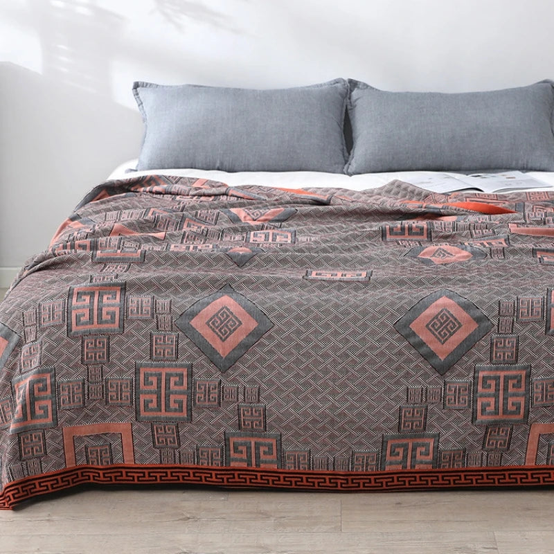 blanket thin for summer air conditioning blankets breathable pure cotton Ay Tsao health care bed cover soft anti static 78"x90"