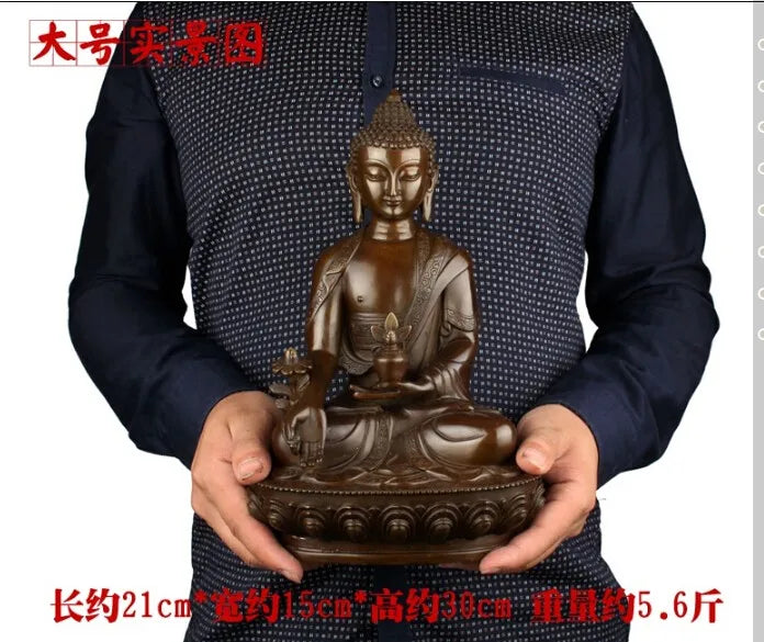 bless family Safety Health luck Talisman #office home shop efficacious Protection Tibetan Buddhism Buddha statue-30CM LARGE