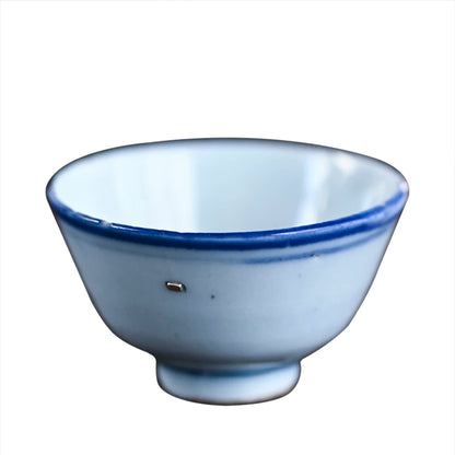 blue and white porcelain cup old curium nail wrap large mouth repair master sample tea cup cup of republic of China