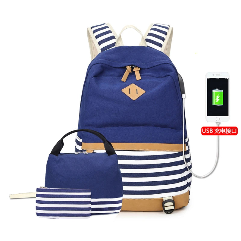 bolsa mochilas feminina escolar notebook female backpack usb school bags for teenage girls women 14'' laptop backpack Lunch tote