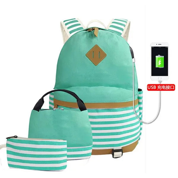 bolsa mochilas feminina escolar notebook female backpack usb school bags for teenage girls women 14'' laptop backpack Lunch tote