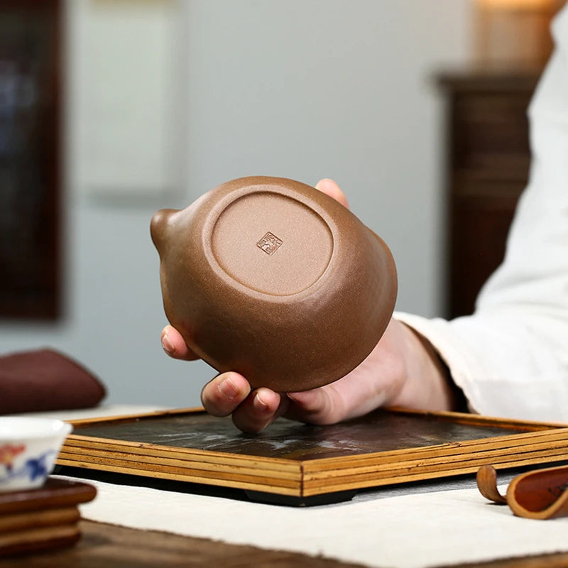 boutique gaiwan handmade turtle shell design engraved texture original ore real yixing zisha duan clay tureen with infuser holes