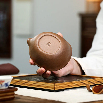 boutique gaiwan handmade turtle shell design engraved texture original ore real yixing zisha duan clay tureen with infuser holes