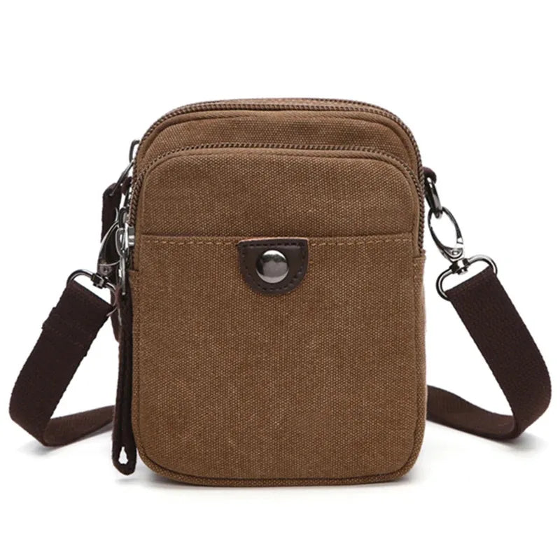 brand designer canvas bag mini Messenger bag shoulder bag for men high quality casual waist bag Bolso Small square bag
