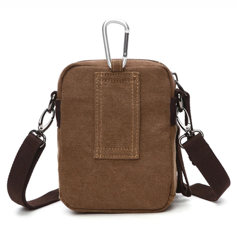 brand designer canvas bag mini Messenger bag shoulder bag for men high quality casual waist bag Bolso Small square bag