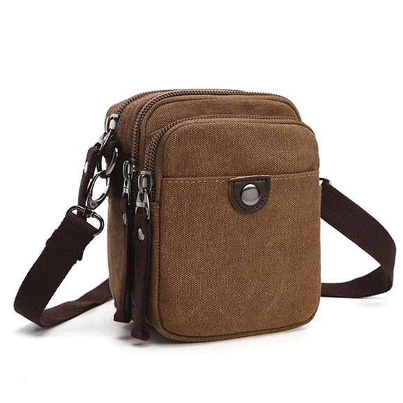 brand designer canvas bag mini Messenger bag shoulder bag for men high quality casual waist bag Bolso Small square bag