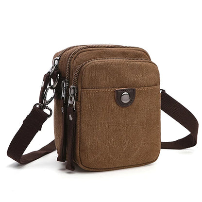 brand designer canvas bag mini Messenger bag shoulder bag for men high quality casual waist bag Bolso Small square bag