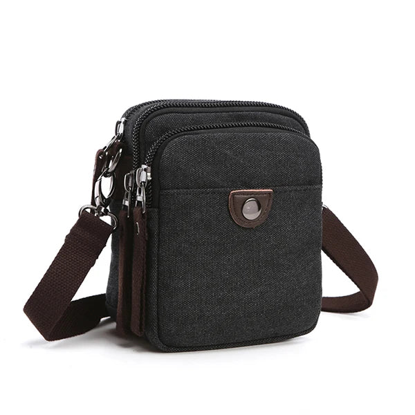 brand designer canvas bag mini Messenger bag shoulder bag for men high quality casual waist bag Bolso Small square bag