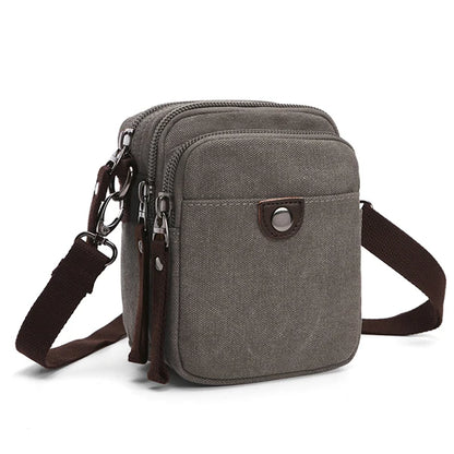 brand designer canvas bag mini Messenger bag shoulder bag for men high quality casual waist bag Bolso Small square bag