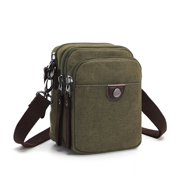 brand designer canvas bag mini Messenger bag shoulder bag for men high quality casual waist bag Bolso Small square bag