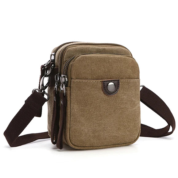 brand designer canvas bag mini Messenger bag shoulder bag for men high quality casual waist bag Bolso Small square bag