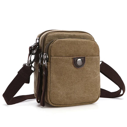 brand designer canvas bag mini Messenger bag shoulder bag for men high quality casual waist bag Bolso Small square bag