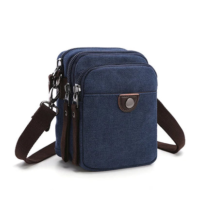 brand designer canvas bag mini Messenger bag shoulder bag for men high quality casual waist bag Bolso Small square bag