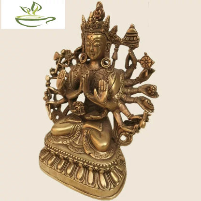 Cundi copper Buddha statue exorcism Quasi tifomu Eighteen Hands Bodhisattva