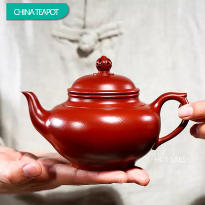 290ml Classic Yixing Purple Clay Teapots Famous Artists Handmade Zisha Tea Pot Raw Ore Dahongpao Mud Kettle Chinese Tea Set