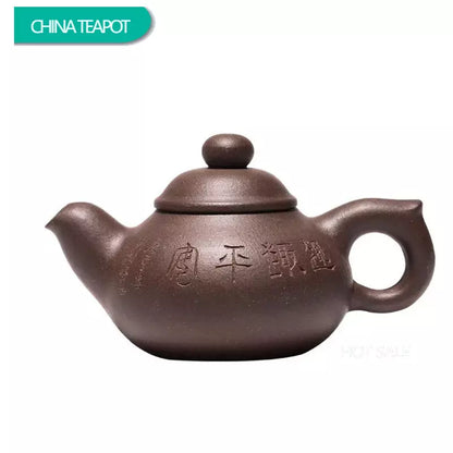 130ml Yixing Purple Clay Teapots Famous Handmade Tea Pot Raw Ore Old Purple Mud Beauty Kettle Chinese Zisha Tea Set Teaware